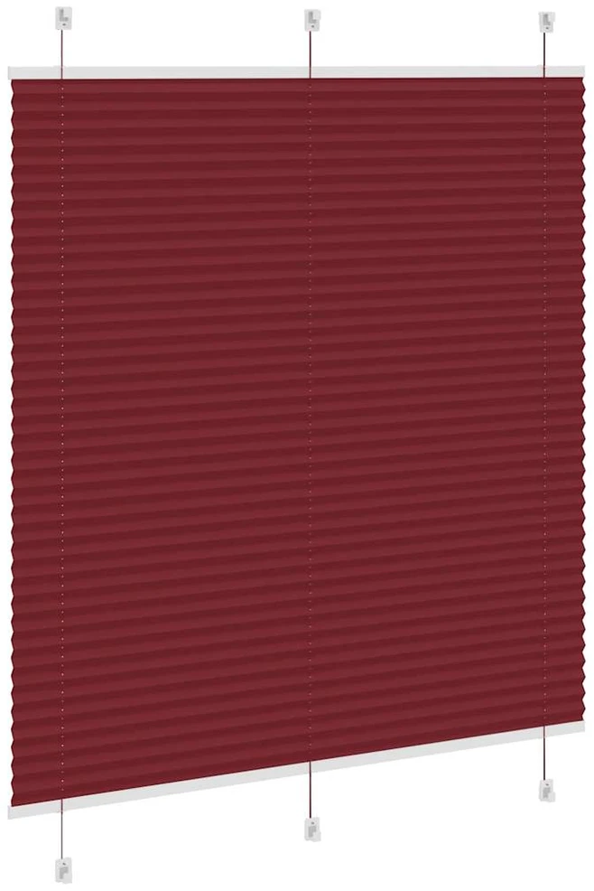 Klostuotos žaliuzės, bordo spalvos, 115x100 cm, audinys, plotis 114,4 cm, poliesteris