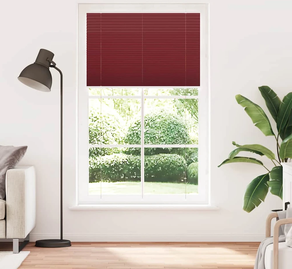 Klostuotos žaliuzės, bordo spalvos, 115x200 cm, audinys, plotis 114,4 cm, poliesteris