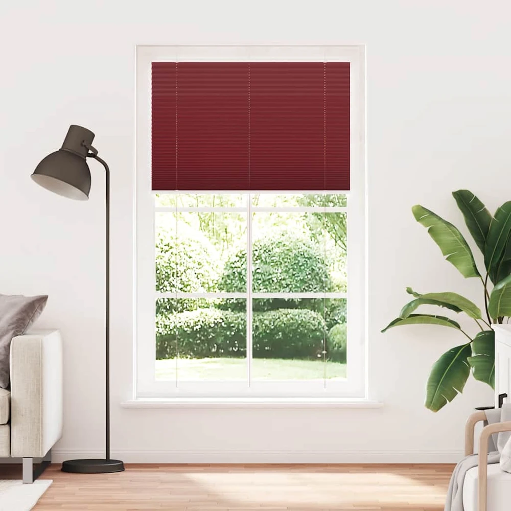 Klostuotos žaliuzės, bordo spalvos, 120x200 cm, audinys, plotis 119,4 cm, poliesteris
