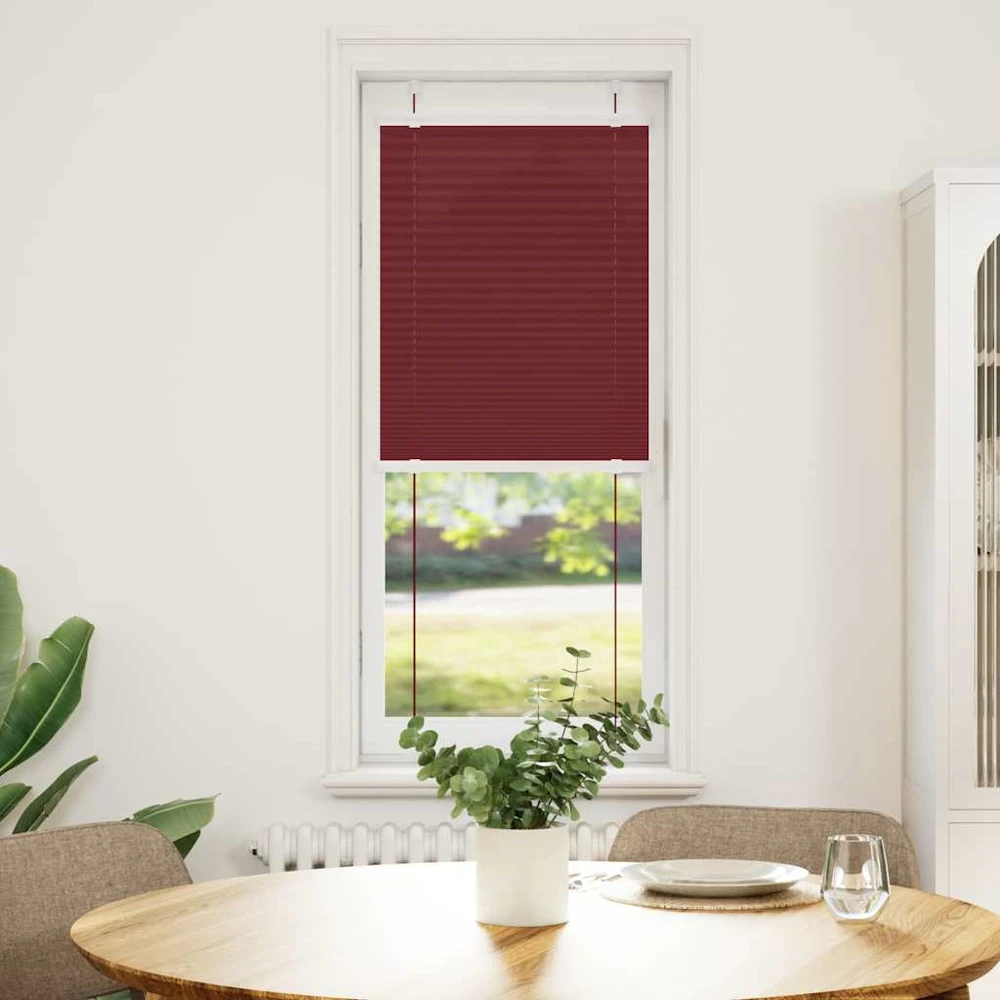 Klostuotos žaliuzės, bordo spalvos, 45x150 cm, audinys, plotis 44,4 cm, poliesteris