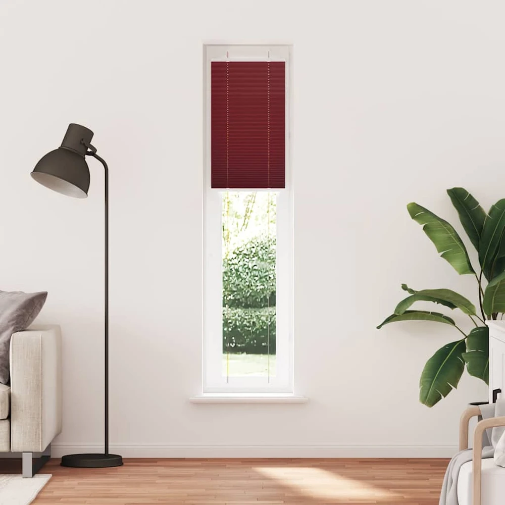 Klostuotos žaliuzės, bordo spalvos, 50x200 cm, audinys, plotis 49,4 cm, poliesteris