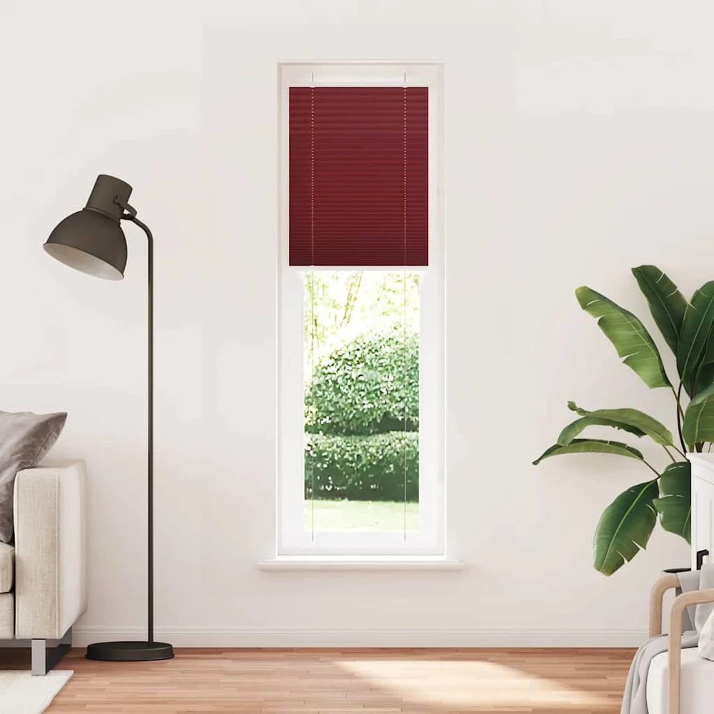Klostuotos žaliuzės, bordo spalvos, 60x200 cm, audinys, plotis 59,4 cm, poliesteris
