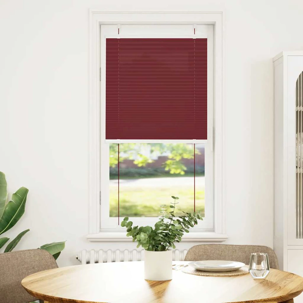 Klostuotos žaliuzės, bordo spalvos, 65x100 cm, audinys, plotis 64,4 cm, poliesteris