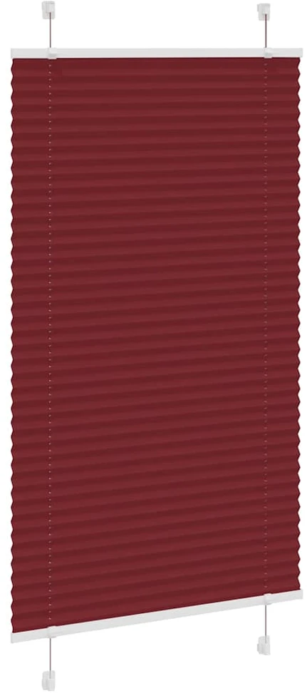 Klostuotos žaliuzės, bordo spalvos, 75x100 cm, audinys, plotis 74,4 cm, poliesteris