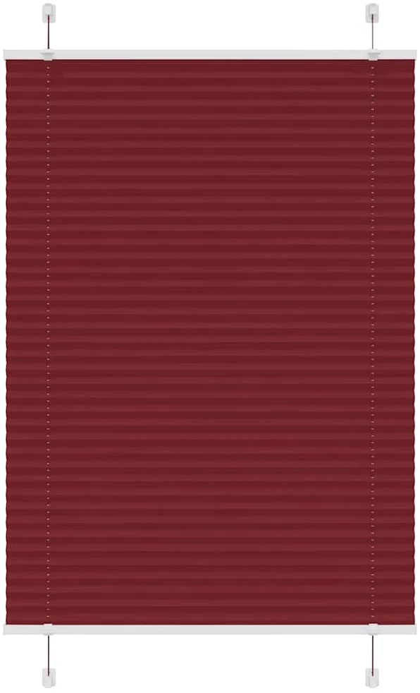 Klostuotos žaliuzės, bordo spalvos, 95x100 cm, audinys, plotis 94,4 cm, poliesteris