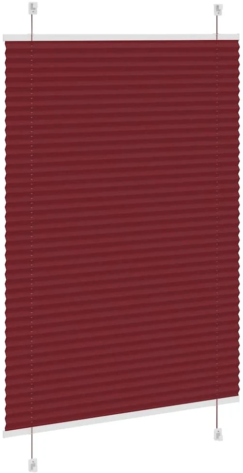Klostuotos žaliuzės, bordo spalvos, 95x100 cm, audinys, plotis 94,4 cm, poliesteris