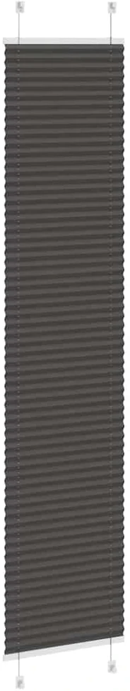 Klostuotos žaliuzės, juodos, 50x200 cm, audinys, plotis 49,4 cm, poliesteris