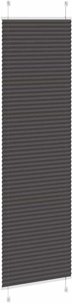 Klostuotos žaliuzės, juodos, 55x200 cm, audinys, plotis 54,4 cm, poliesteris
