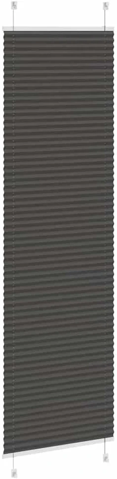 Klostuotos žaliuzės, juodos, 65x200 cm, audinys, plotis 64,4 cm, poliesteris