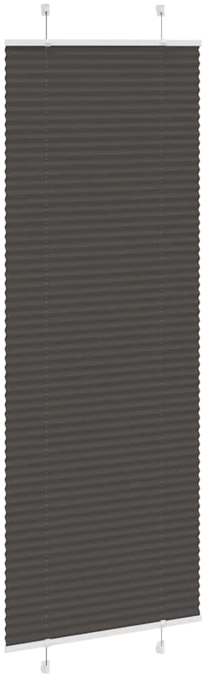 Klostuotos žaliuzės, juodos, 75x200 cm, audinys, plotis 74,4 cm, poliesteris
