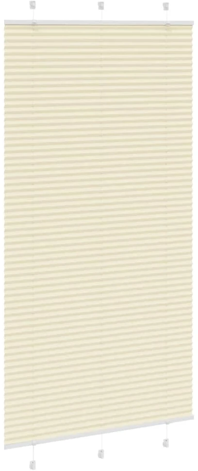 Klostuotos žaliuzės, kreminės spalvos, 110x200 cm, audinys, plotis 109,4 cm, poliesteris