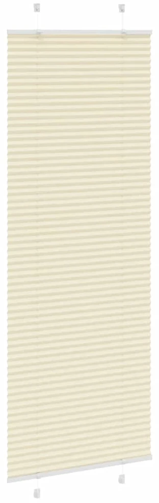 Klostuotos žaliuzės, kreminės spalvos, 75x200 cm, audinys, plotis 74,4 cm, poliesteris