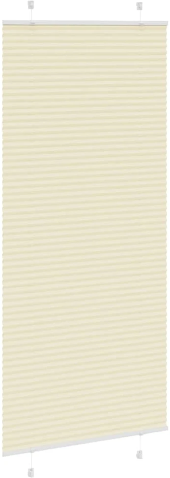 Klostuotos žaliuzės, kreminės spalvos, 90x200 cm, audinys, plotis 89,4 cm, poliesteris