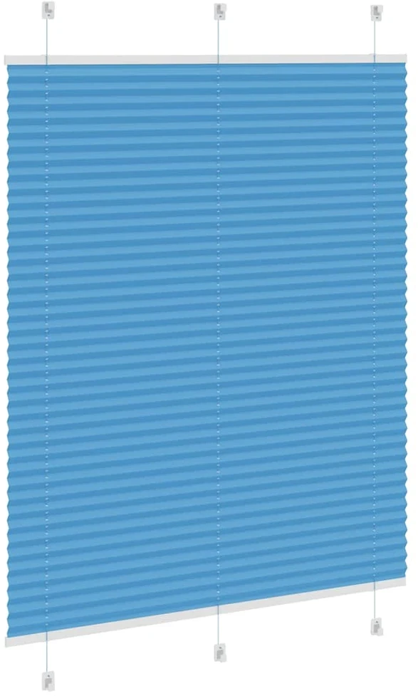 Klostuotos žaliuzės, mėlynos, 110x100 cm, audinys, plotis 109,4 cm, poliesteris