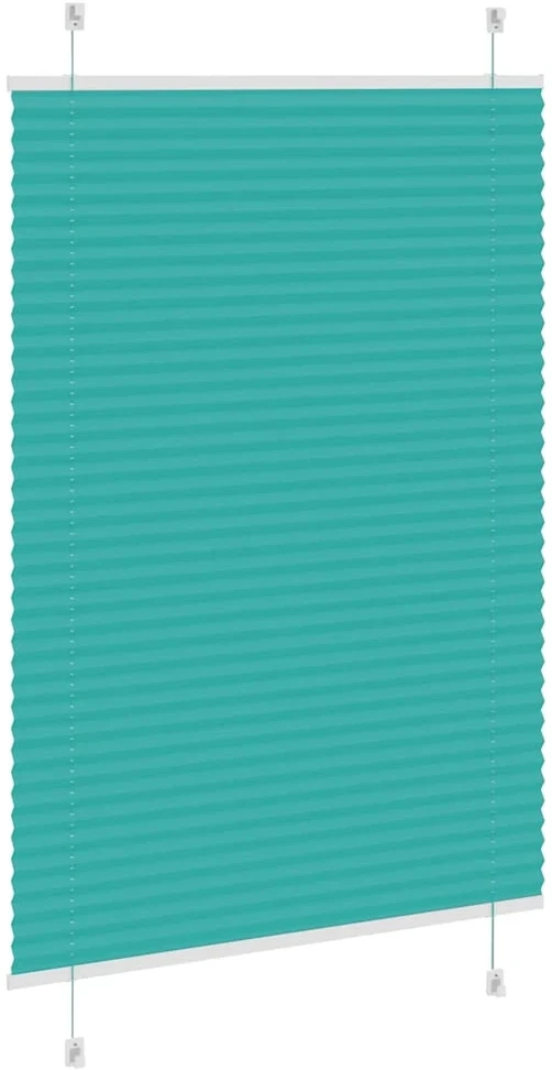 Klostuotos žaliuzės, petroletiškai žalios, 85x100 cm, audinys, plotis 84,4 cm, poliesteris