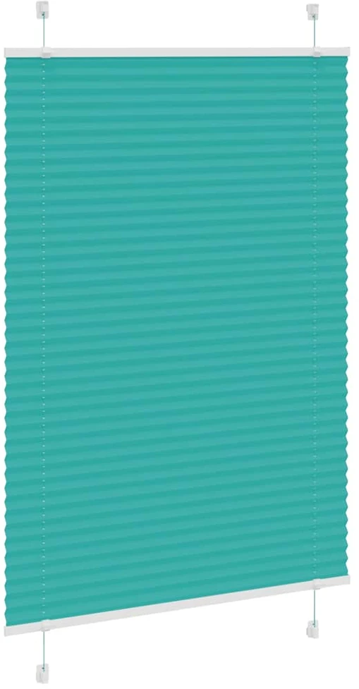 Klostuotos žaliuzės, petroletiškai žalios, 85x100 cm, audinys, plotis 84,4 cm, poliesteris