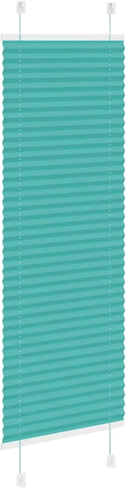 Klostuotos žaliuzės, petroletiškai žalios, 40x150 cm, audinys, plotis 39,4 cm, poliesteris