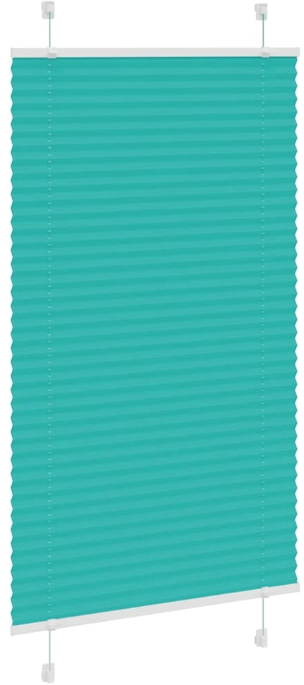 Klostuotos žaliuzės, petroletiškai žalios, 75x100 cm, audinys, plotis 74,4 cm, poliesteris