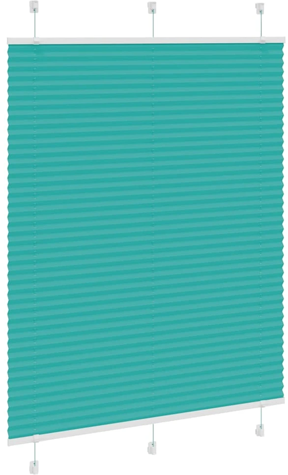 Klostuotos žaliuzės, petroletiškai žalios, 110x150 cm, audinys, plotis 109,4 cm, poliesteris