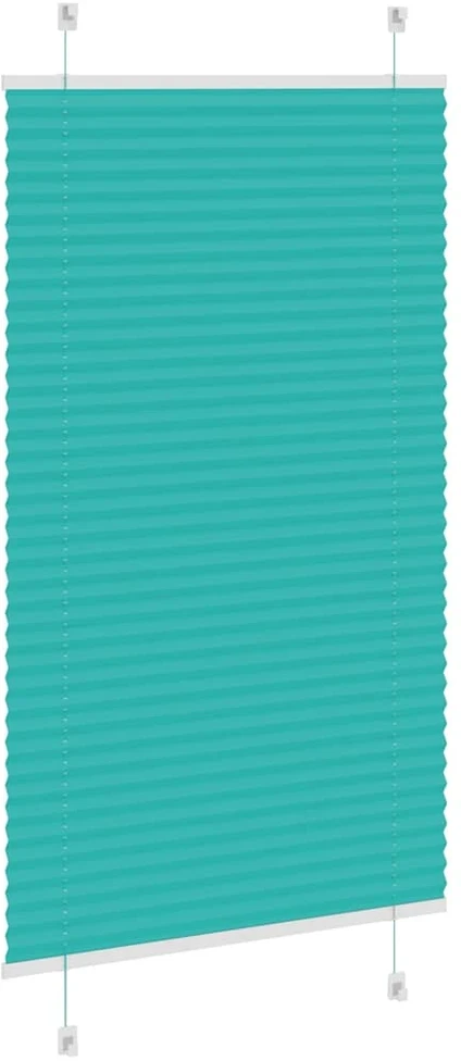 Klostuotos žaliuzės, petroletiškai žalios, 75x100 cm, audinys, plotis 74,4 cm, poliesteris