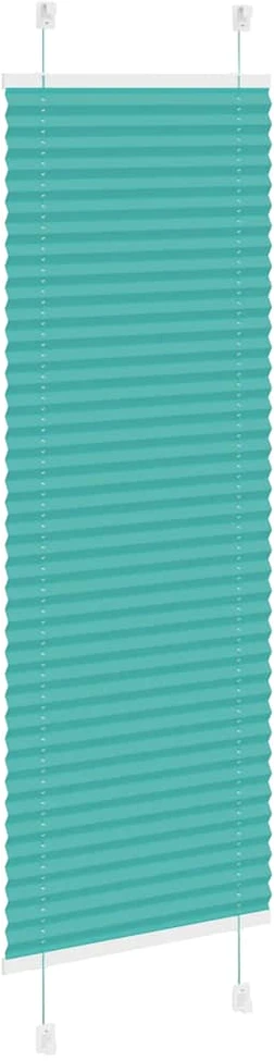 Klostuotos žaliuzės, petroletiškai žalios, 40x150 cm, audinys, plotis 39,4 cm, poliesteris
