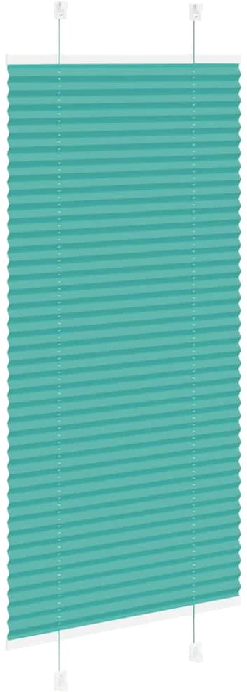 Klostuotos žaliuzės, petroletiškai žalios, 60x150 cm, audinys, plotis 59,4 cm, poliesteris