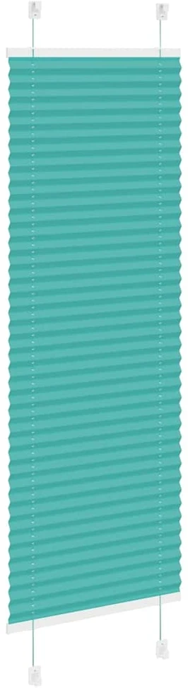 Klostuotos žaliuzės, petroletiškai žalios, 45x150 cm, audinys, plotis 44,4 cm, poliesteris
