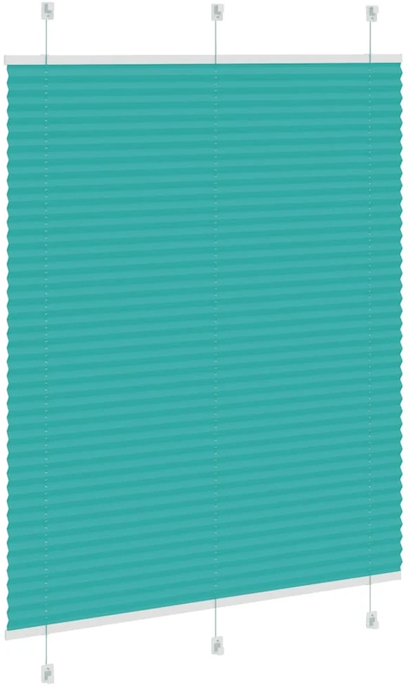 Klostuotos žaliuzės, petroletiškai žalios, 110x150 cm, audinys, plotis 109,4 cm, poliesteris
