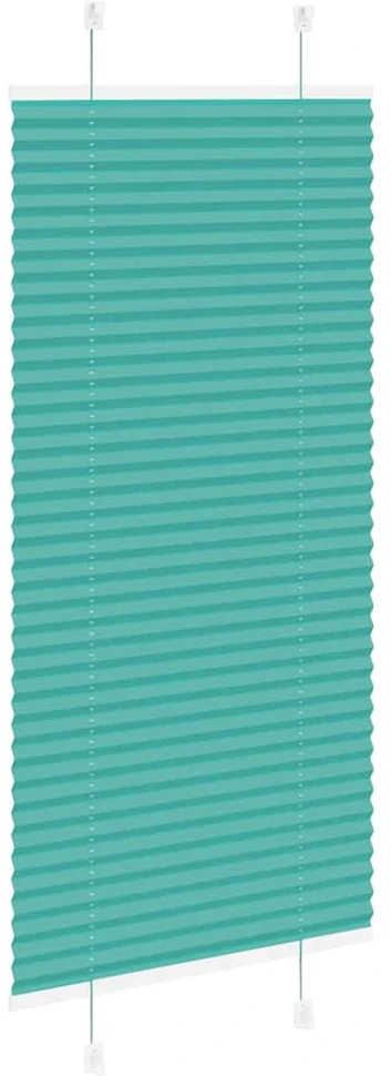 Klostuotos žaliuzės, petroletiškai žalios, 65x100cm, audinys, plotis 64,4cm, poliesteris