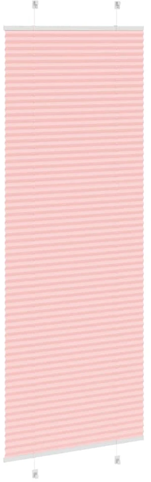 Klostuotos žaliuzės, rožinės spalvos, 75x200 cm, audinys, plotis 74,4 cm, poliesteris