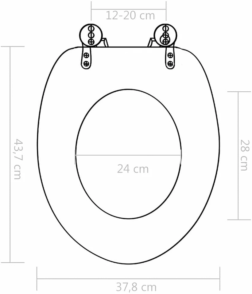 Klozeto sėdynė su minkšto uždar. dang., MDF, su akmenukais