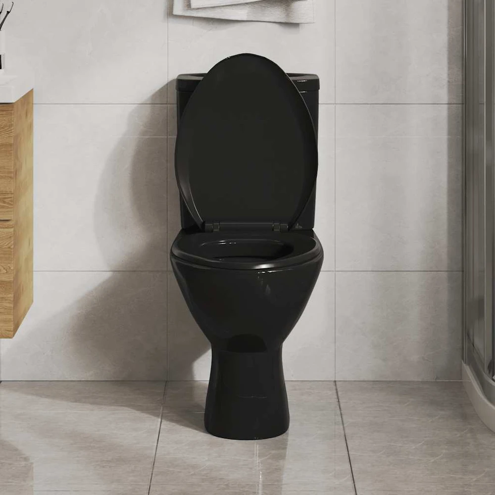 Klozeto sėdynė su Soft-close mechanizmu, juoda