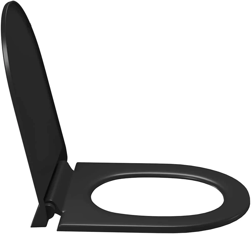 Klozeto sėdynė su Soft-close mechanizmu, juoda