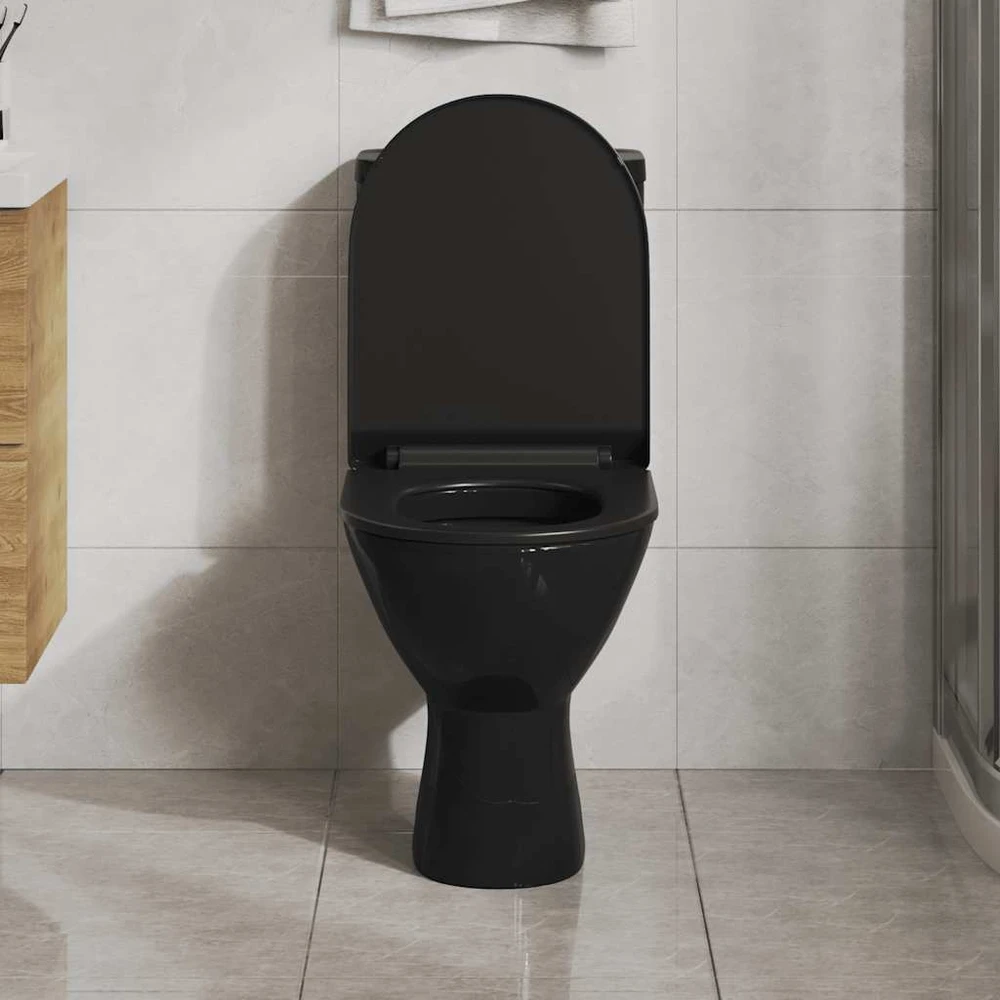 Klozeto sėdynė su Soft-close mechanizmu, juoda