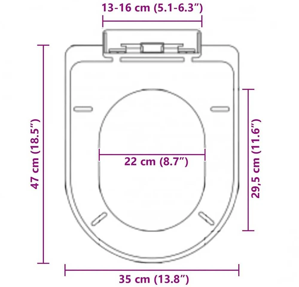 Klozeto sėdynė su Soft-close mechanizmu, juoda