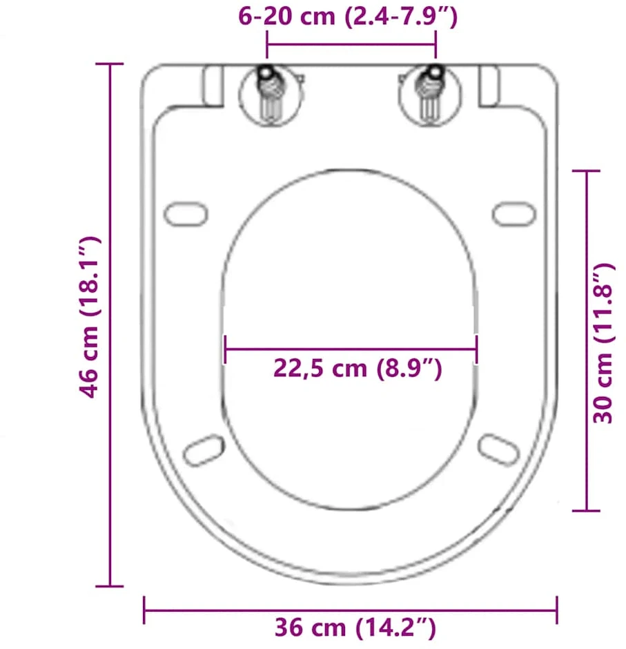 Klozeto sėdynė su Soft-close mechanizmu, juoda
