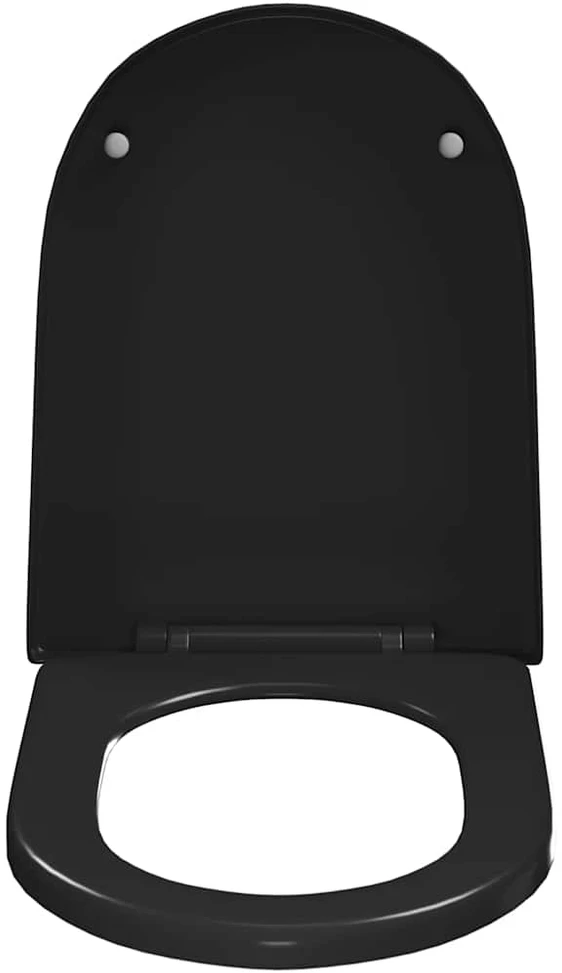 Klozeto sėdynė su Soft-close mechanizmu, juoda