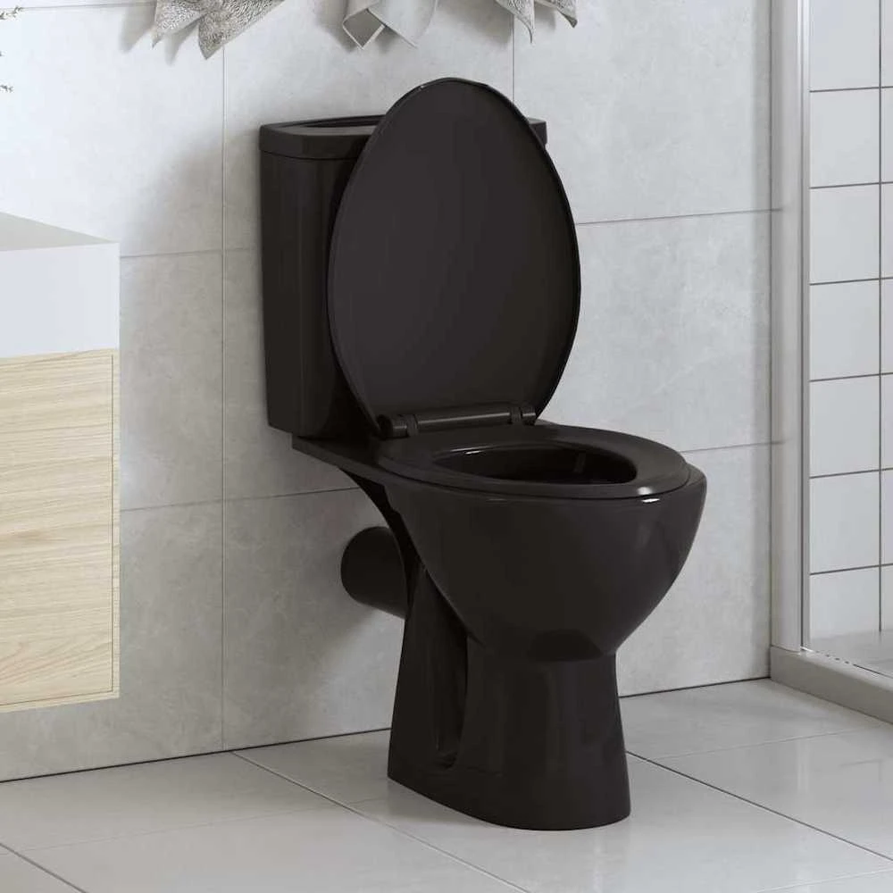 Klozeto sėdynė su Soft-close mechanizmu, juoda