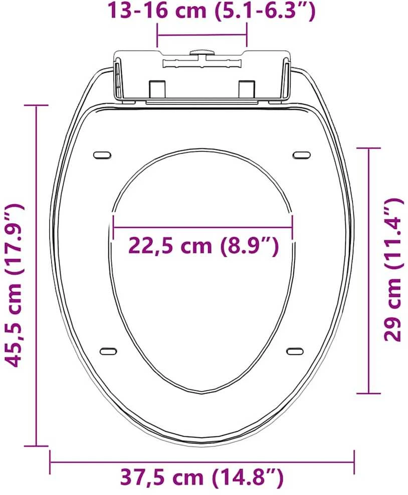 Klozeto sėdynė su Soft-close mechanizmu, juoda