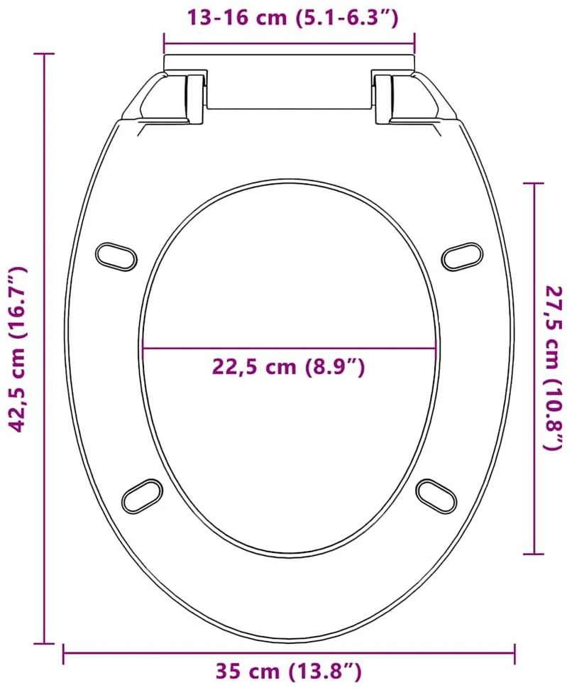 Klozeto sėdynė su soft-close mechanizmu, žalios spalvos, ovali