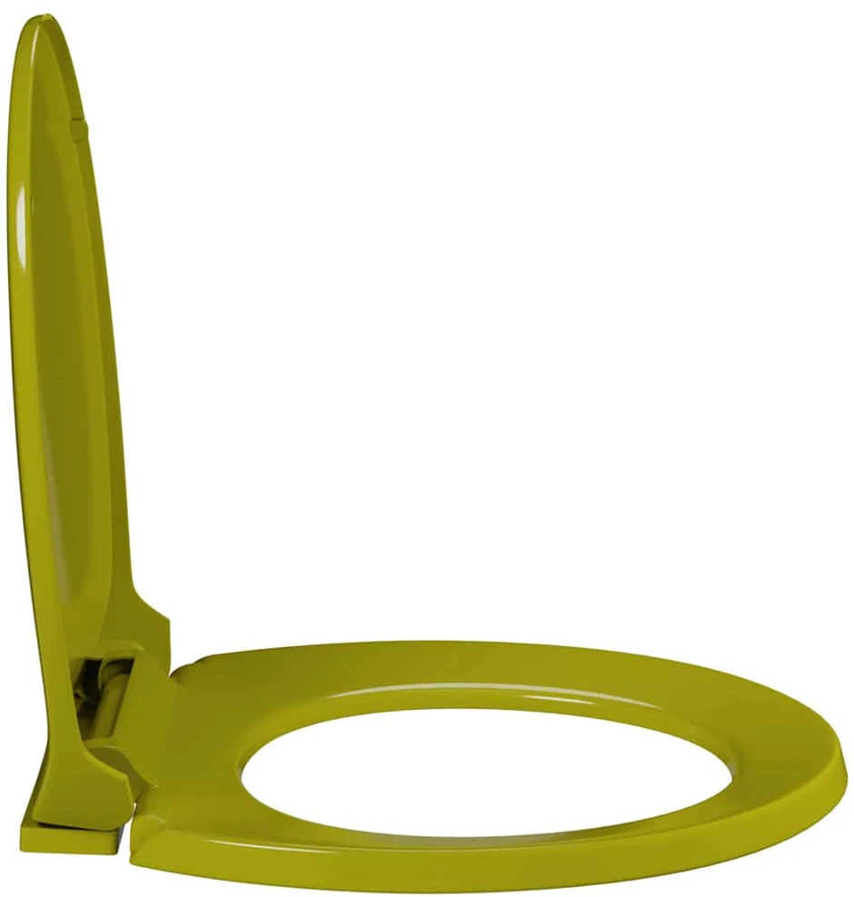 Klozeto sėdynė su soft-close mechanizmu, žalios spalvos, ovali