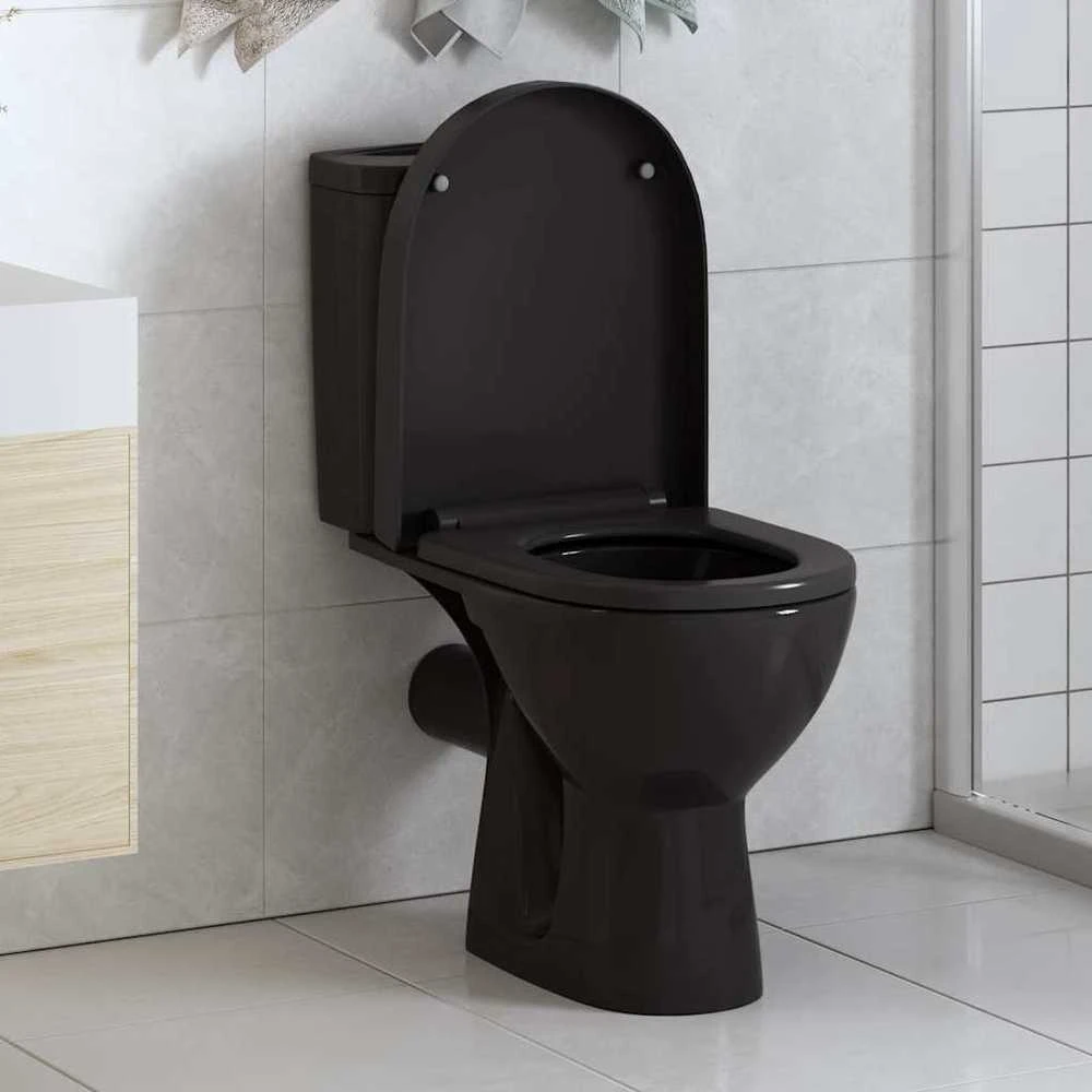 Klozeto sėdynė su Soft-close mechanizmu, juoda