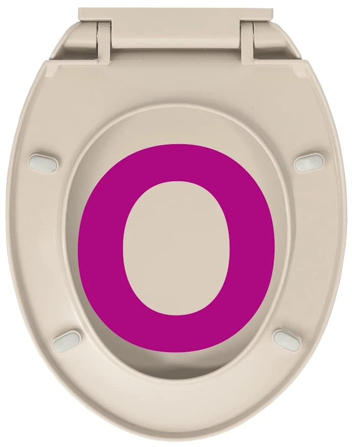 Klozeto sėdynė su soft-close mechanizmu, abrikoso, ovali