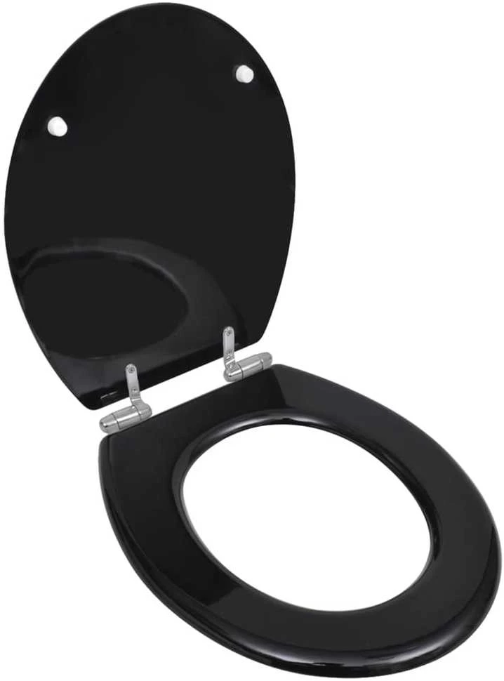 Klozeto sėdynės su soft-close mech. dang., 2vnt., juodos, MDF