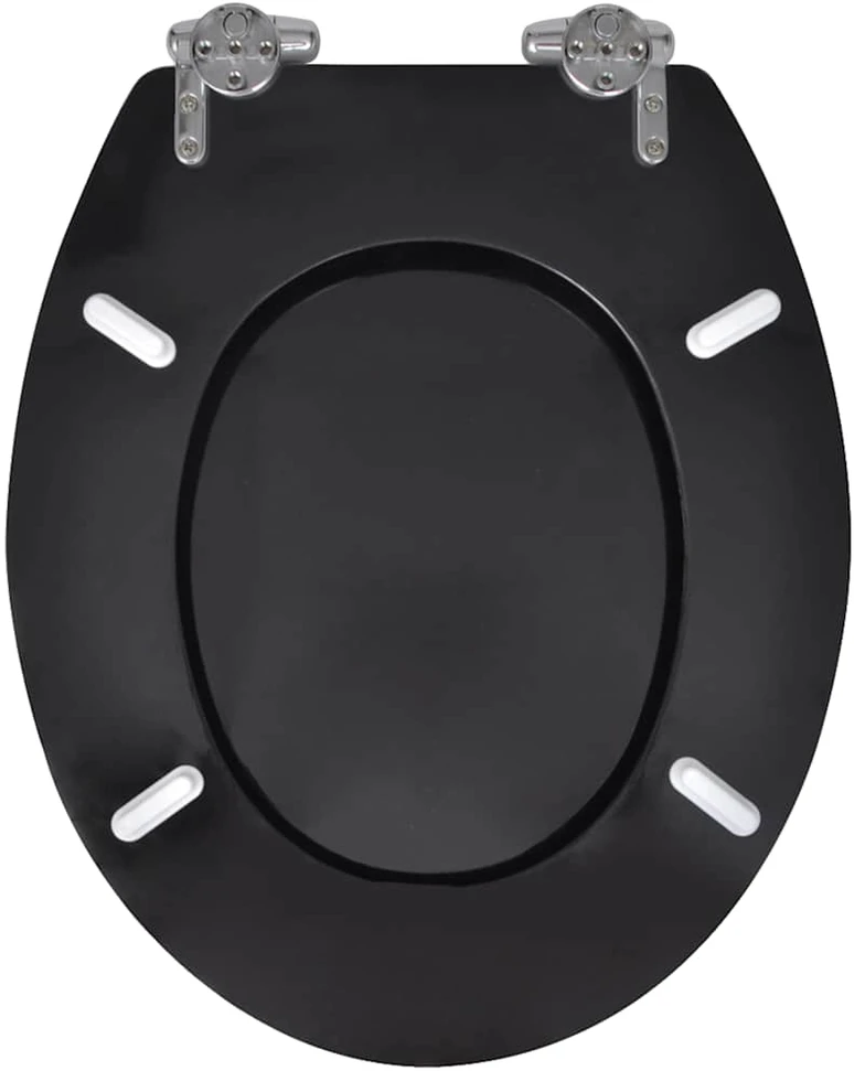 Klozeto sėdynės su soft-close mech. dang., 2vnt., juodos, MDF