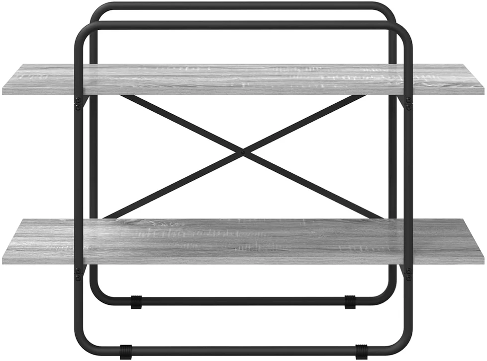 Knygų lentyna 2 aukštų 100 x 35 x 70 cm PB Pilka Sonoma
