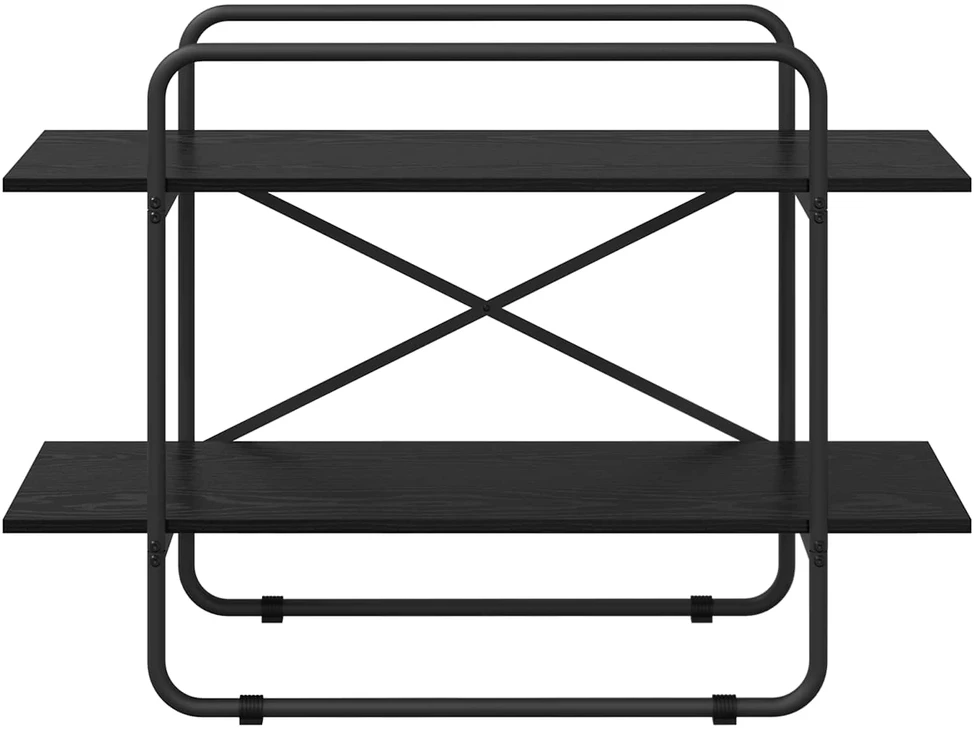 Knygų lentyna 2 aukštų 100 x 35 x 70 cm PB Juodojo ąžuolo