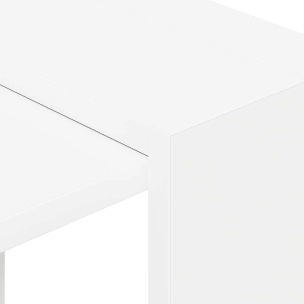 Knygų lentyna 2 aukštų 52 x 25 x 71,5 cm Apdirbta mediena Balta
