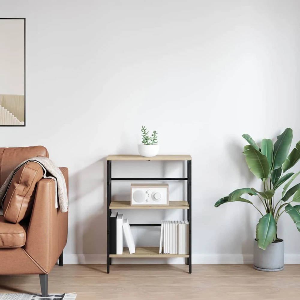 Knygų lentyna 2 lygių 60 x 29,5 x 81 cm Apdirbta mediena
