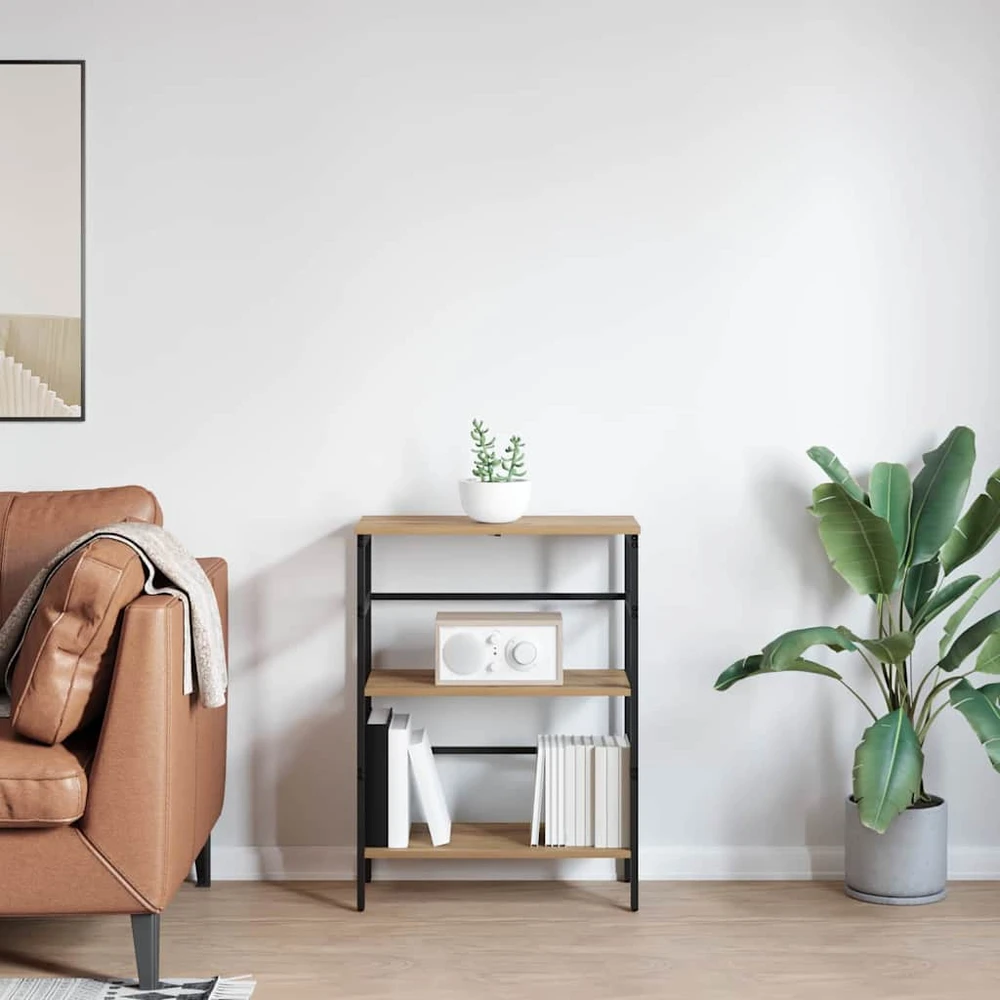 Knygų lentyna 2 lygių 60 x 29,5 x 81 cm Apdirbta mediena